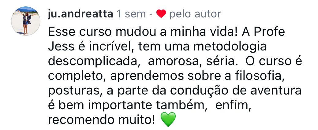 Depoimento de Juliana Andreatta no Instagram